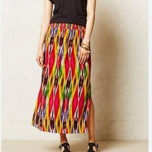 Anthropologie Vanessa Virginia‎ Apolline Maxi Skirt Colorful Print Women's Sz XS